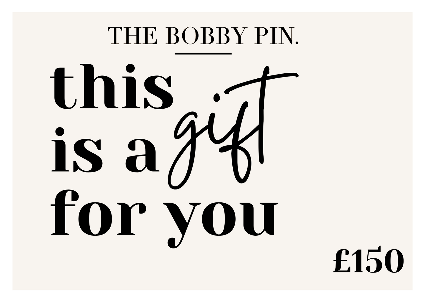 The Bobby Pin Gift Card