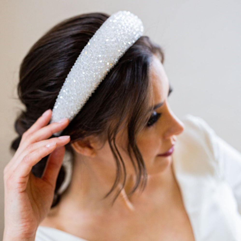 Etta White Bridal Headband – The Bobby Pin