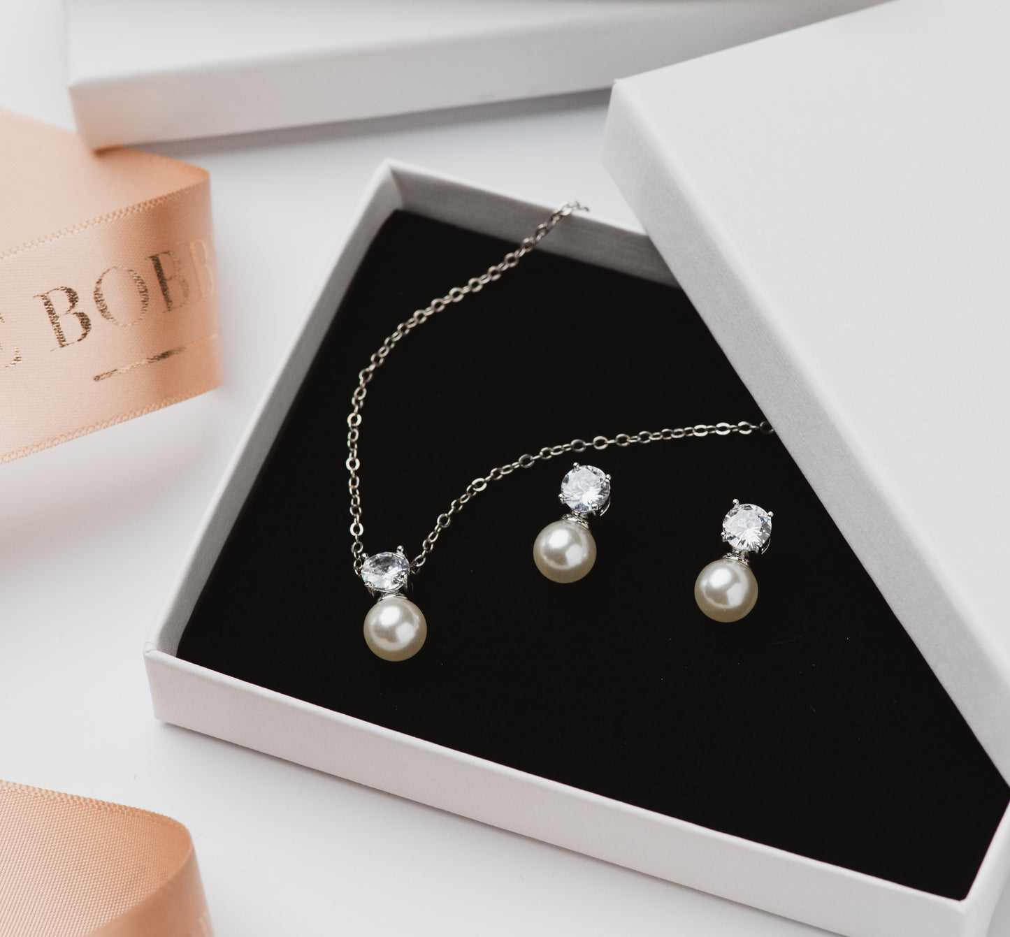 Bridal Pearl Necklace And Earring Set Gold Bridal Pearl Necklace